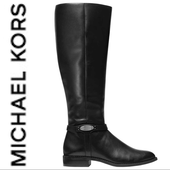 MICHAEL KORS Finley Black Riding Boot Sz 7 perfect condition - Picture 3 of 5